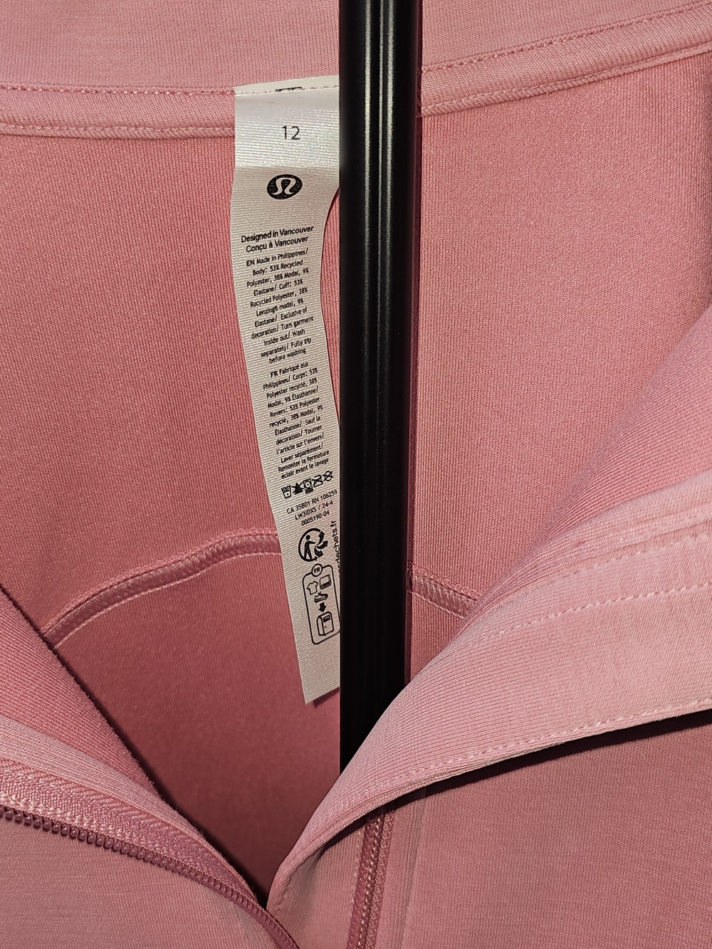 Lululemon NWT Brushed Softstreme Half Zip Pink Tide Sz 12 - Picture 2 of 15